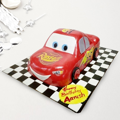 "Lightning mcqueen 3D shape cake CBS40 -3kgs (Bangalore Exclusives) - Click here to View more details about this Product